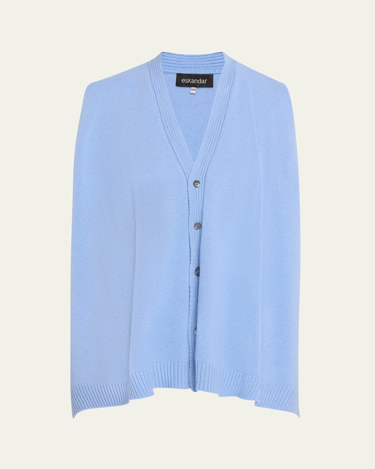 A-Line Sleeveless V-Neck Cashmere Cardigan (Mid Plus Length)