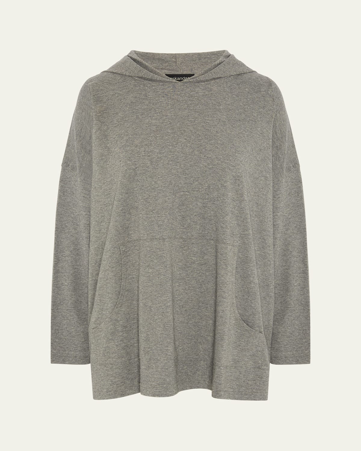 Shop Eskandar Hooded Top (long Length) In Silvergrey