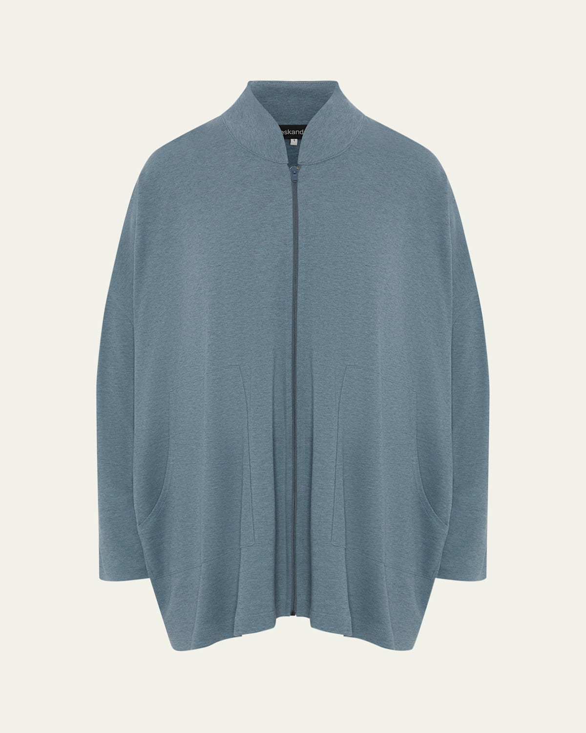 Shop Eskandar Zipped Top (long Length) In Stormblue