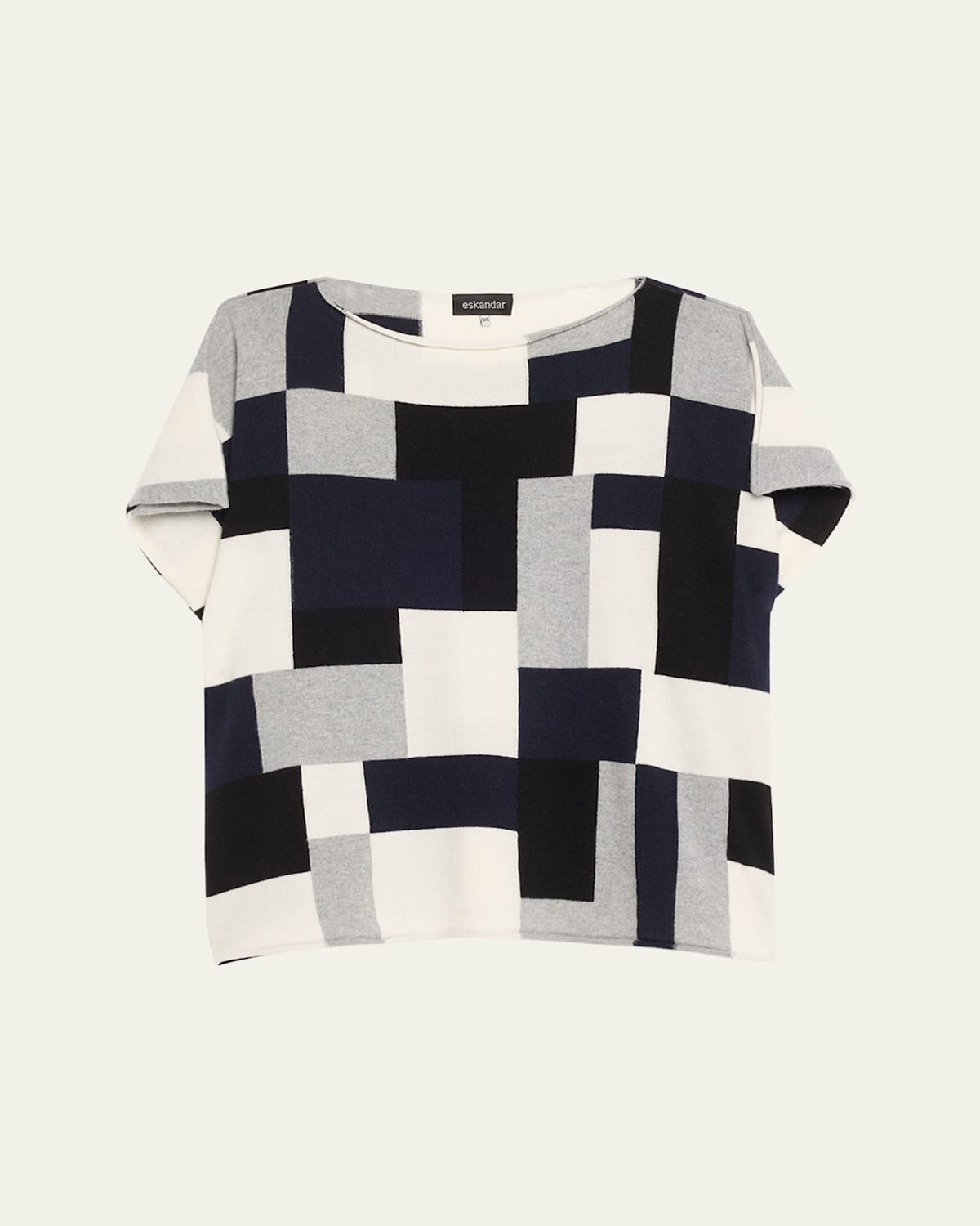 Sleeveless Slash Neck Sweater (Short Length)