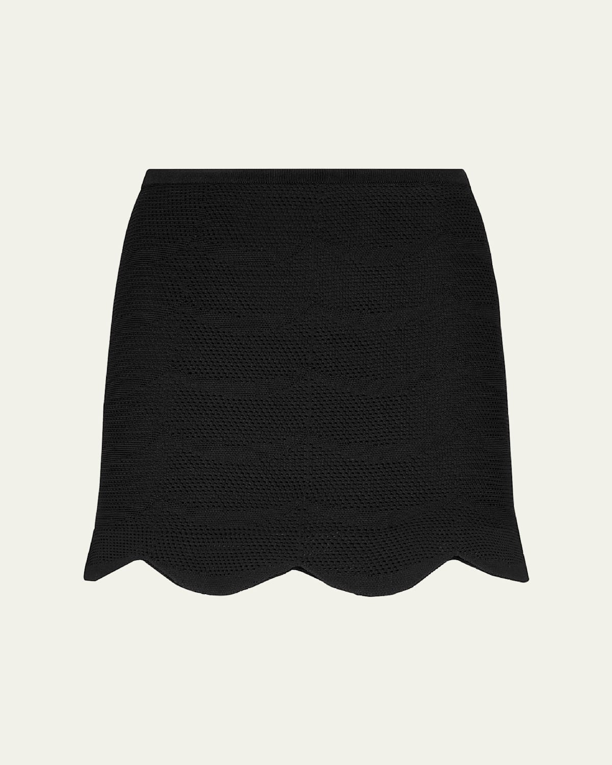 Tom Ford Crescent Mesh Mini Skirt In Black