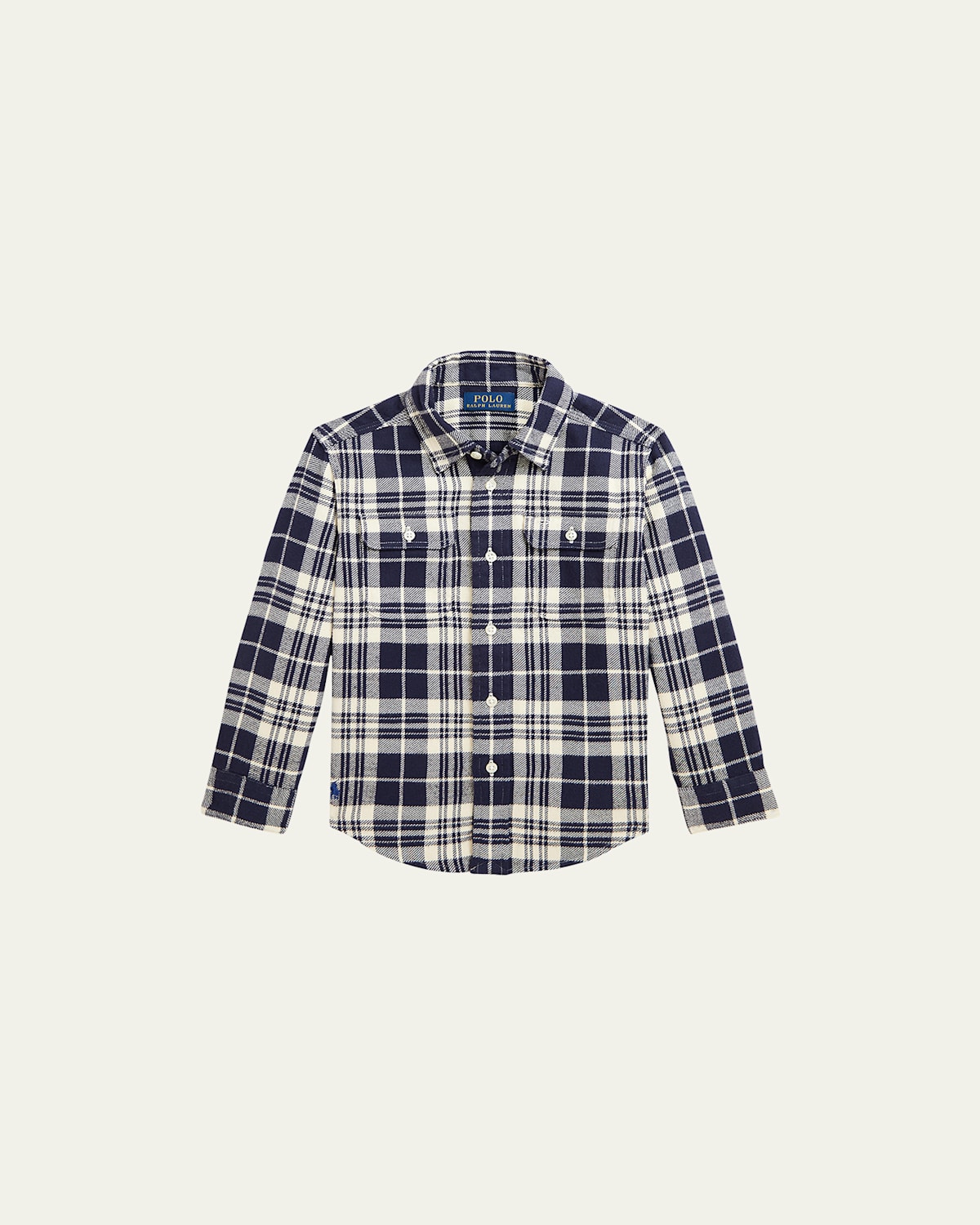 Boy's Brushed Flannel-Print Sport Shirt, Size S-XL