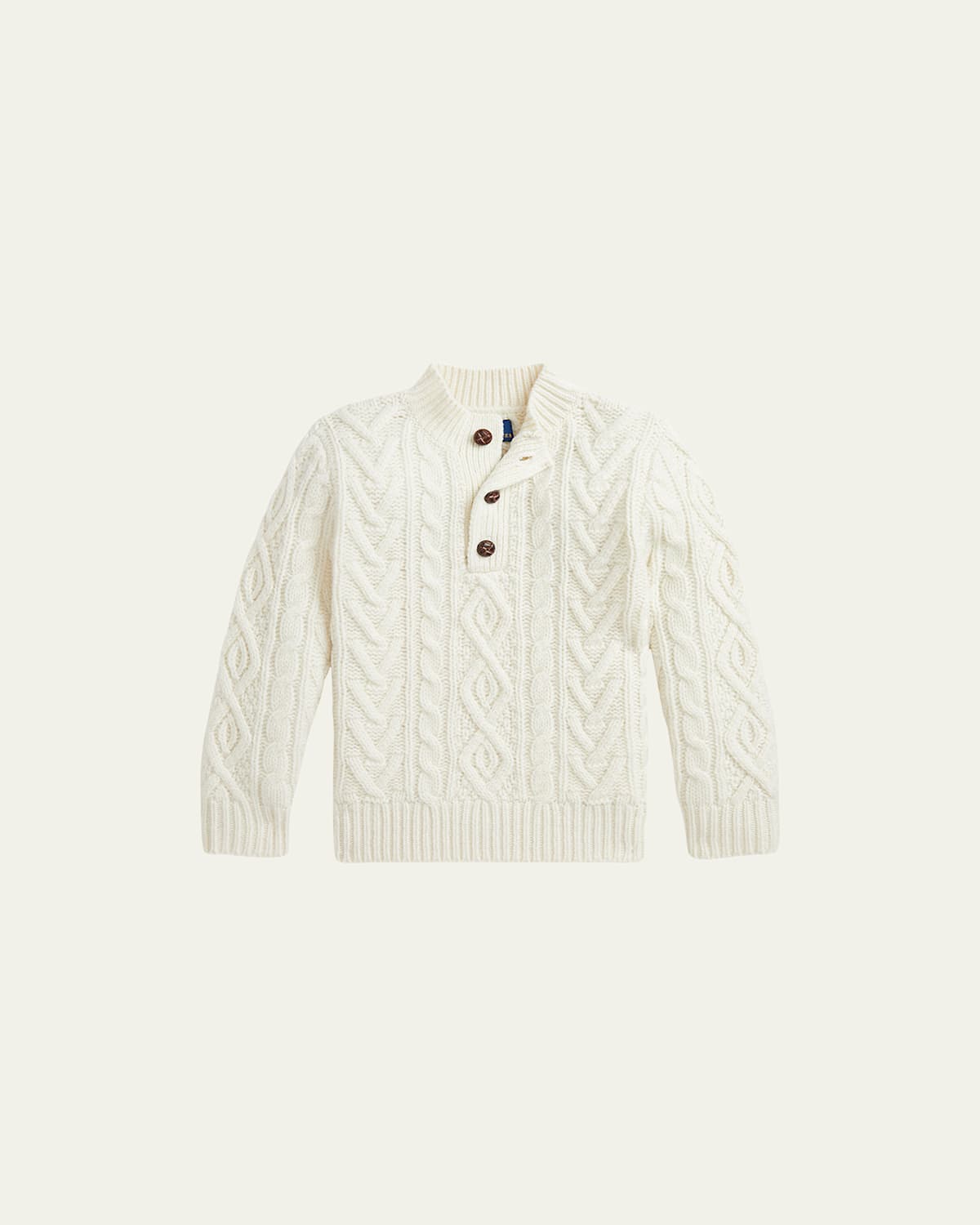 Boy's Cashmere Blend Cable Knit Sweater, Size 2-7