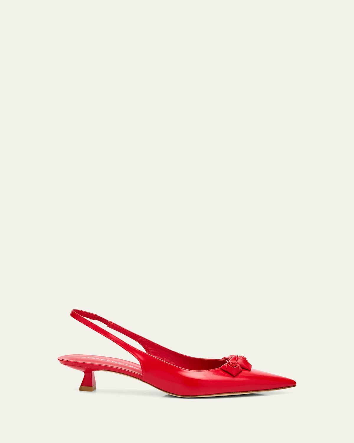 Stuart Weitzman Rosie Slingback Kitten Pumps In Cherry