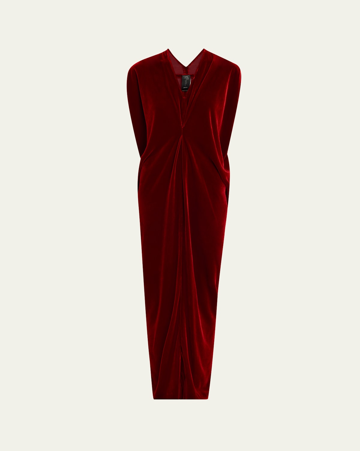 Issa Long Velvet Draped Dress
