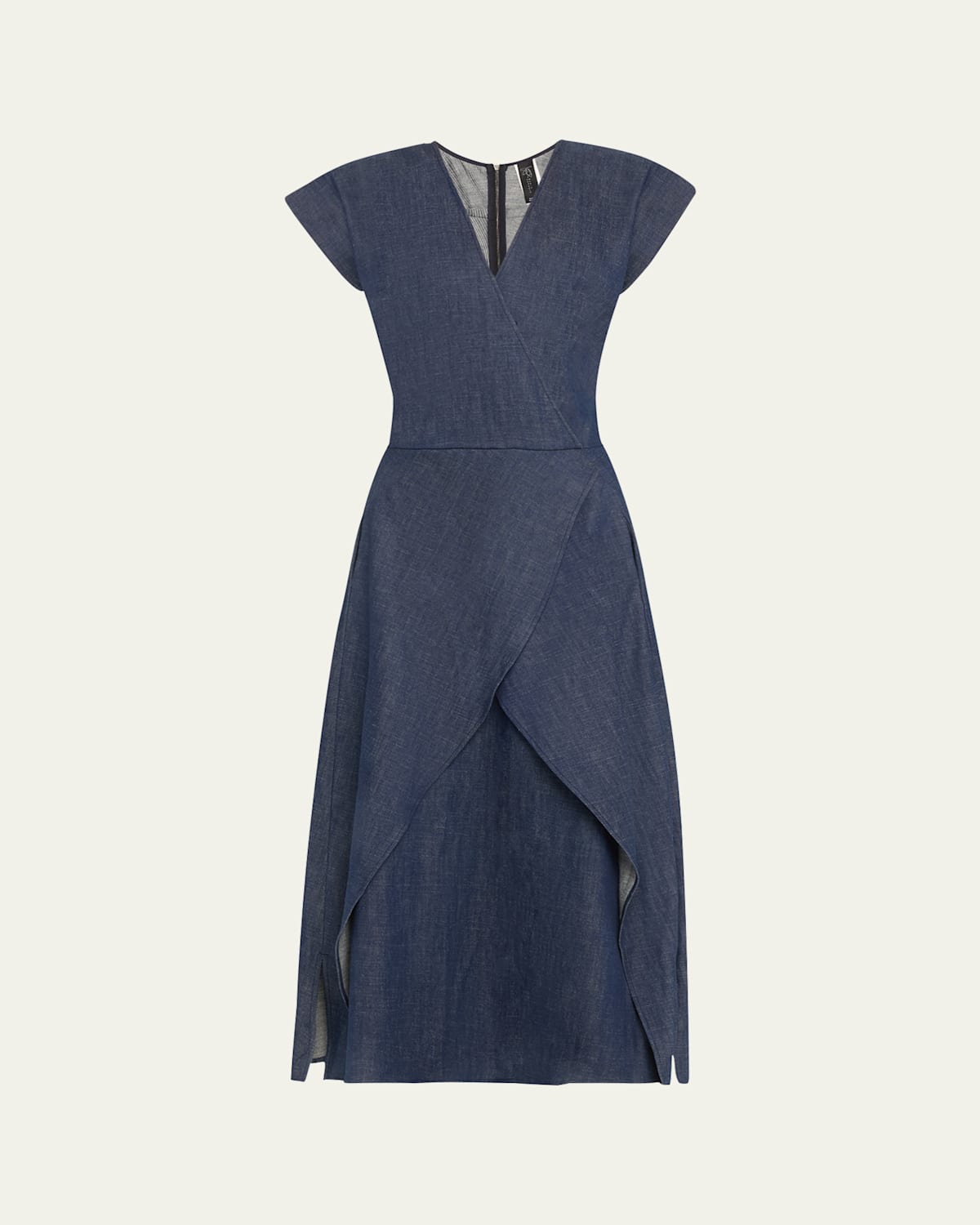 Mido Long Chambray Wrap Dress