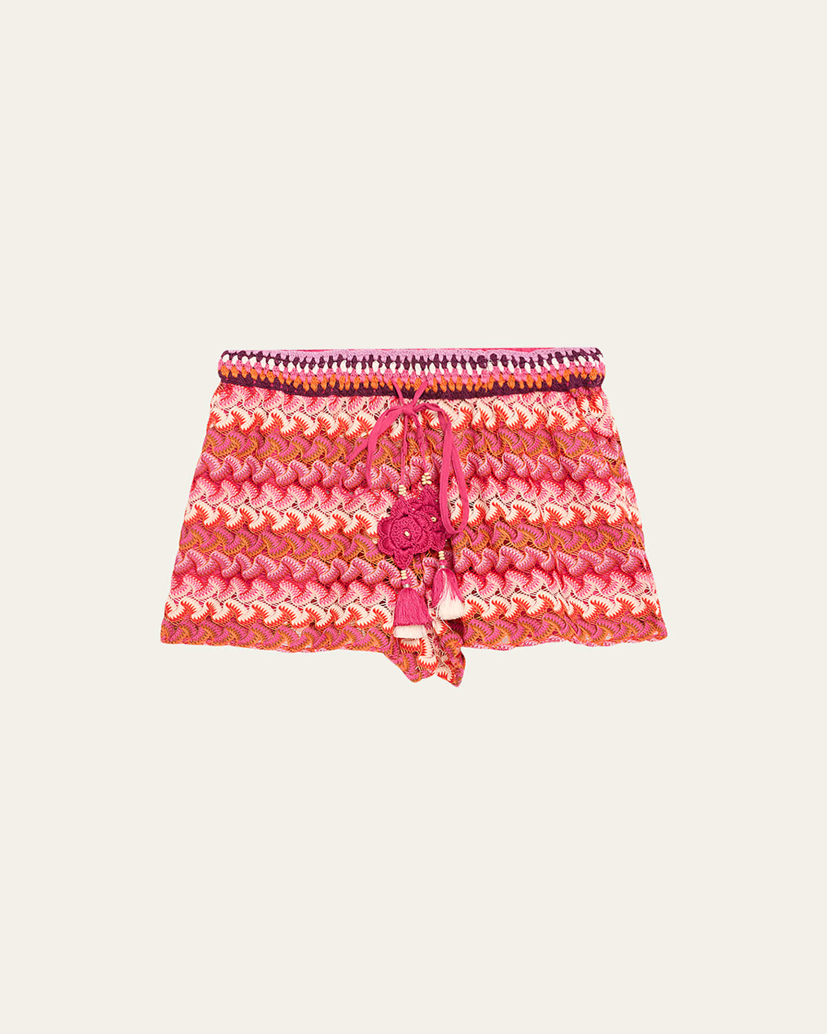 RAMY BROOK FLEMING CHEVRON KNIT SHORTS 