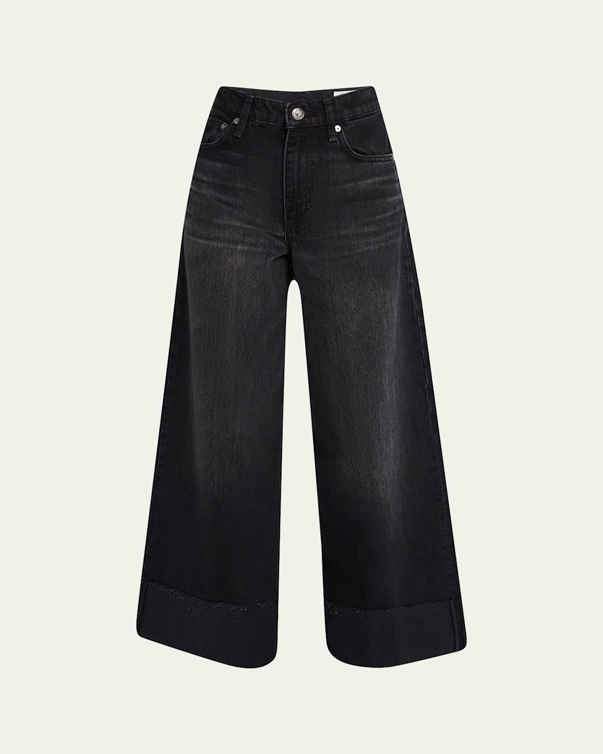 Sofie High-Rise Wide-Leg Ankle Cuff Jeans