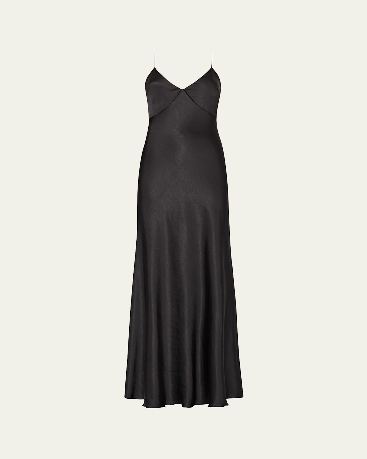 Addie Cutout Hammered Satin Cami Maxi Dress