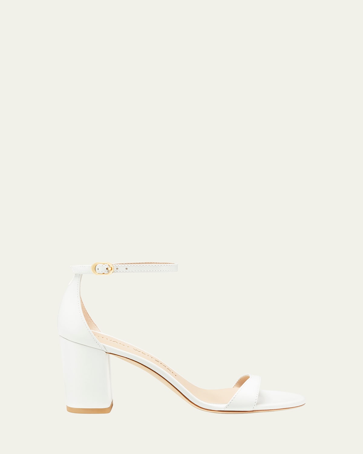 Stuart Weitzman Nudistarc 75mm Block Sandals In White