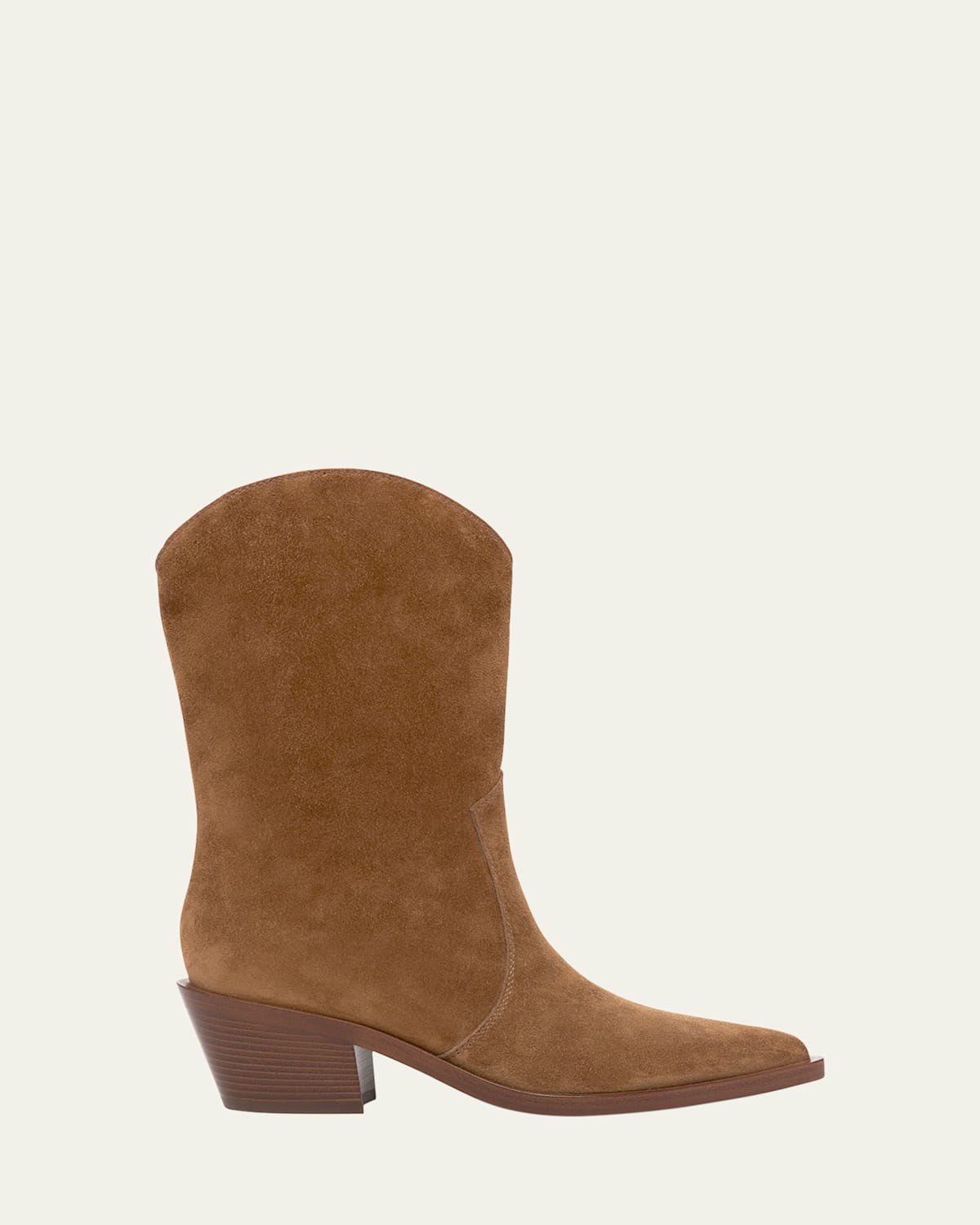 GIANVITO ROSSI SUEDE SHORT WESTERN BOOTS 