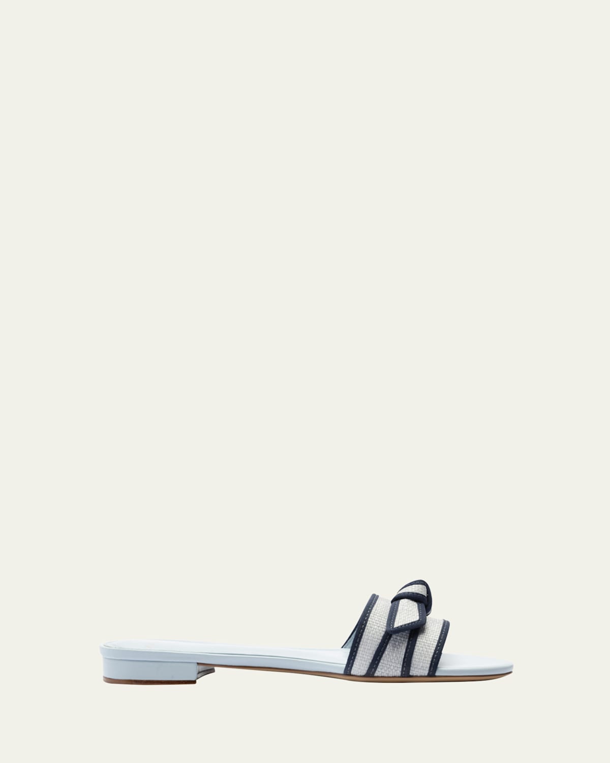 Raffia Knot Flat Slide Sandals
