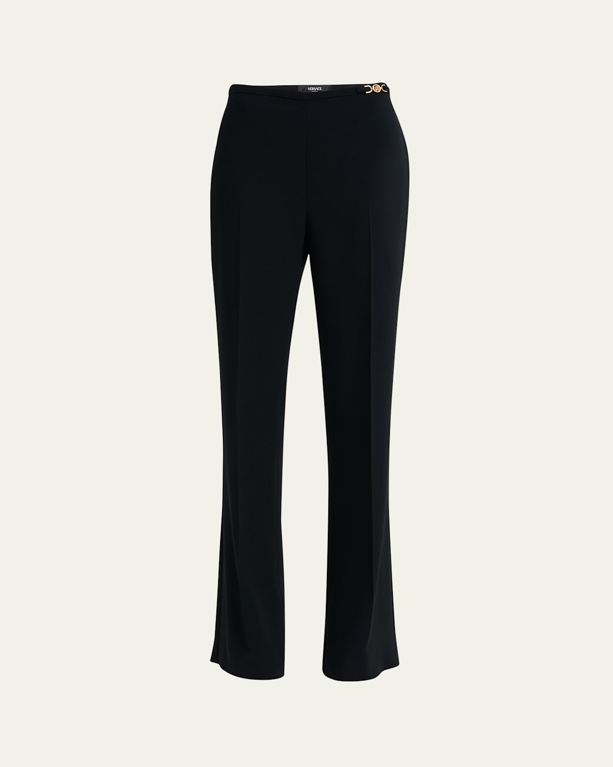 Versace Informal Cady Flared Pants In Black