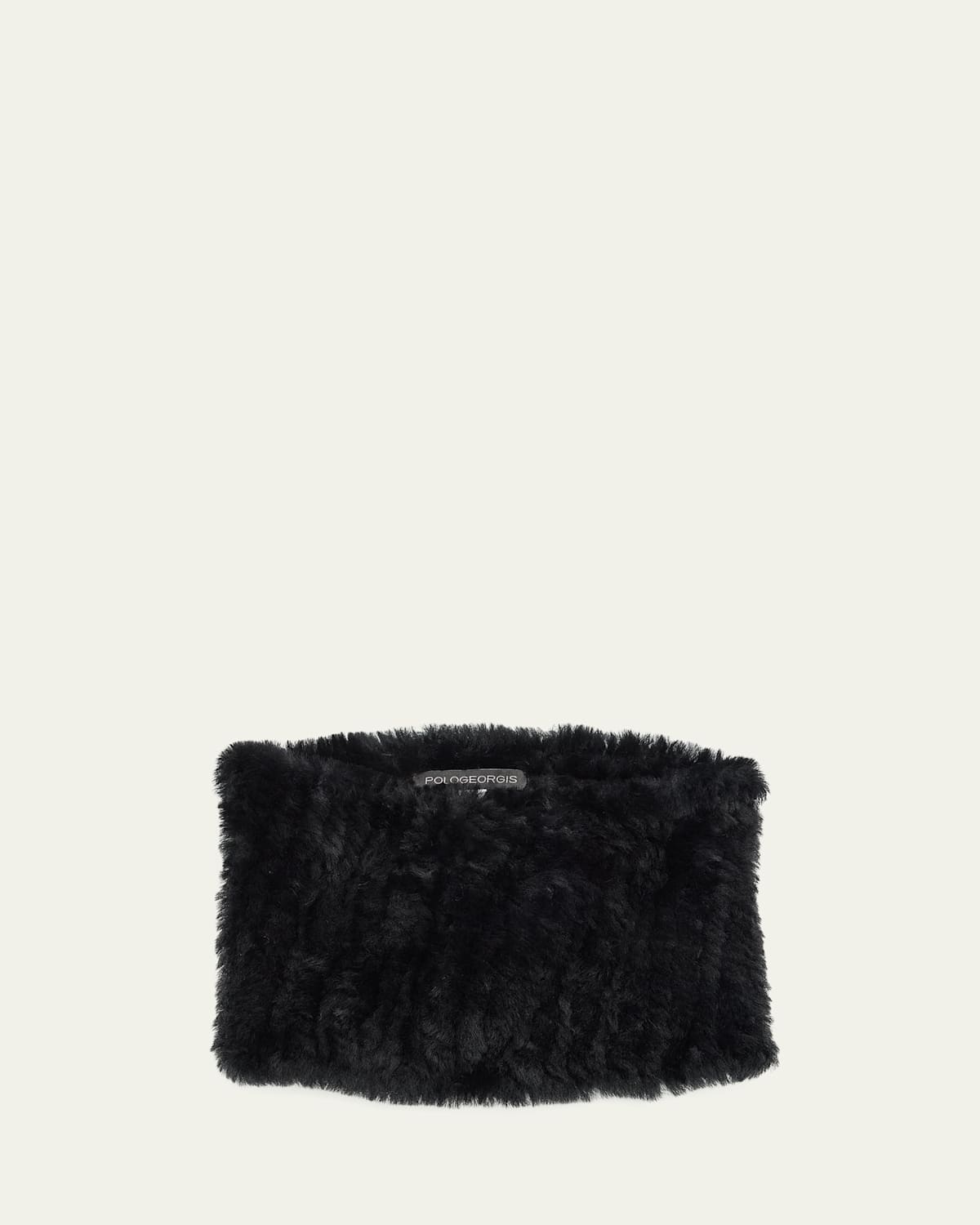 Dyed Shearling Knitted Cowl Scarf