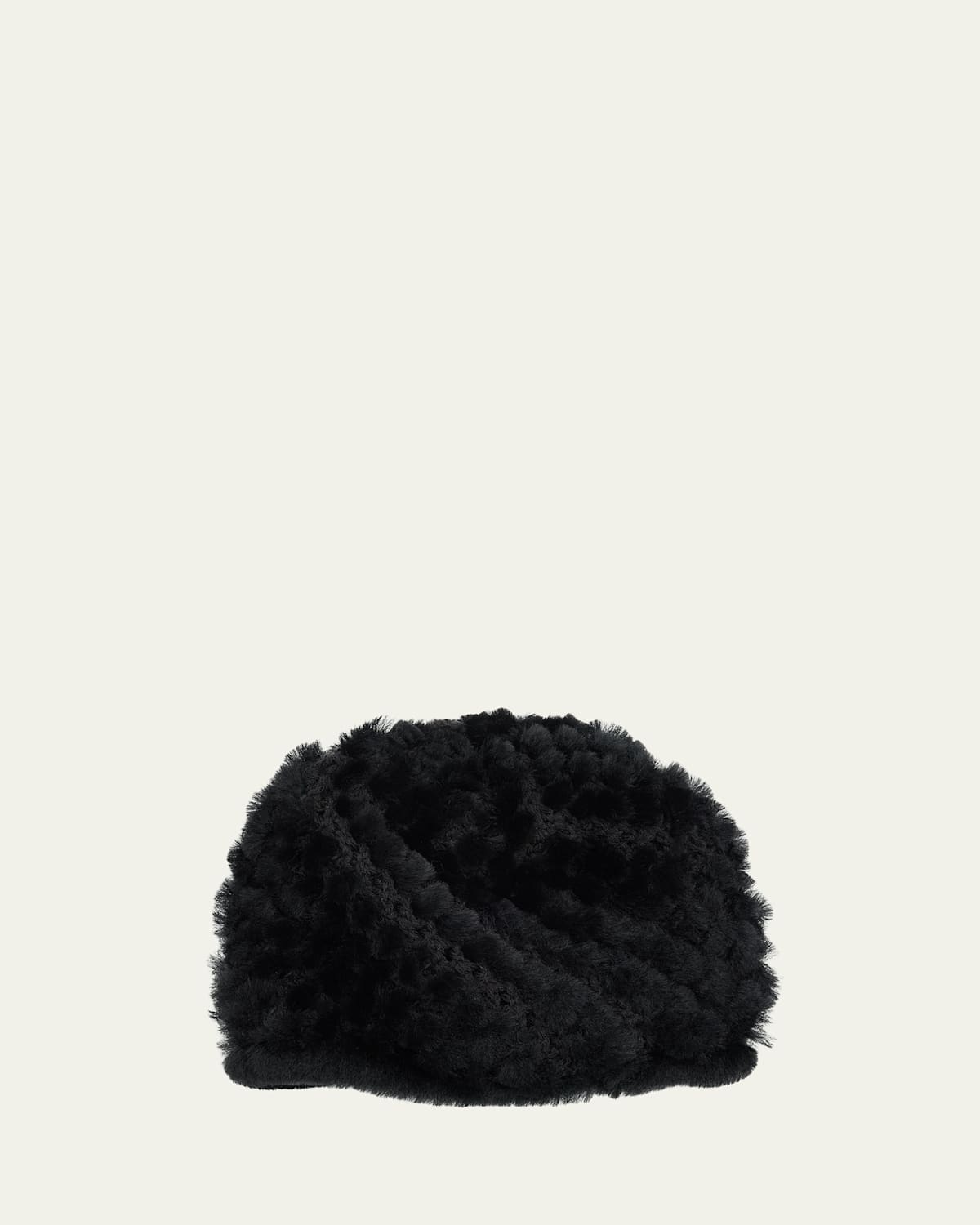 Dyed Shearling Skully Hat
