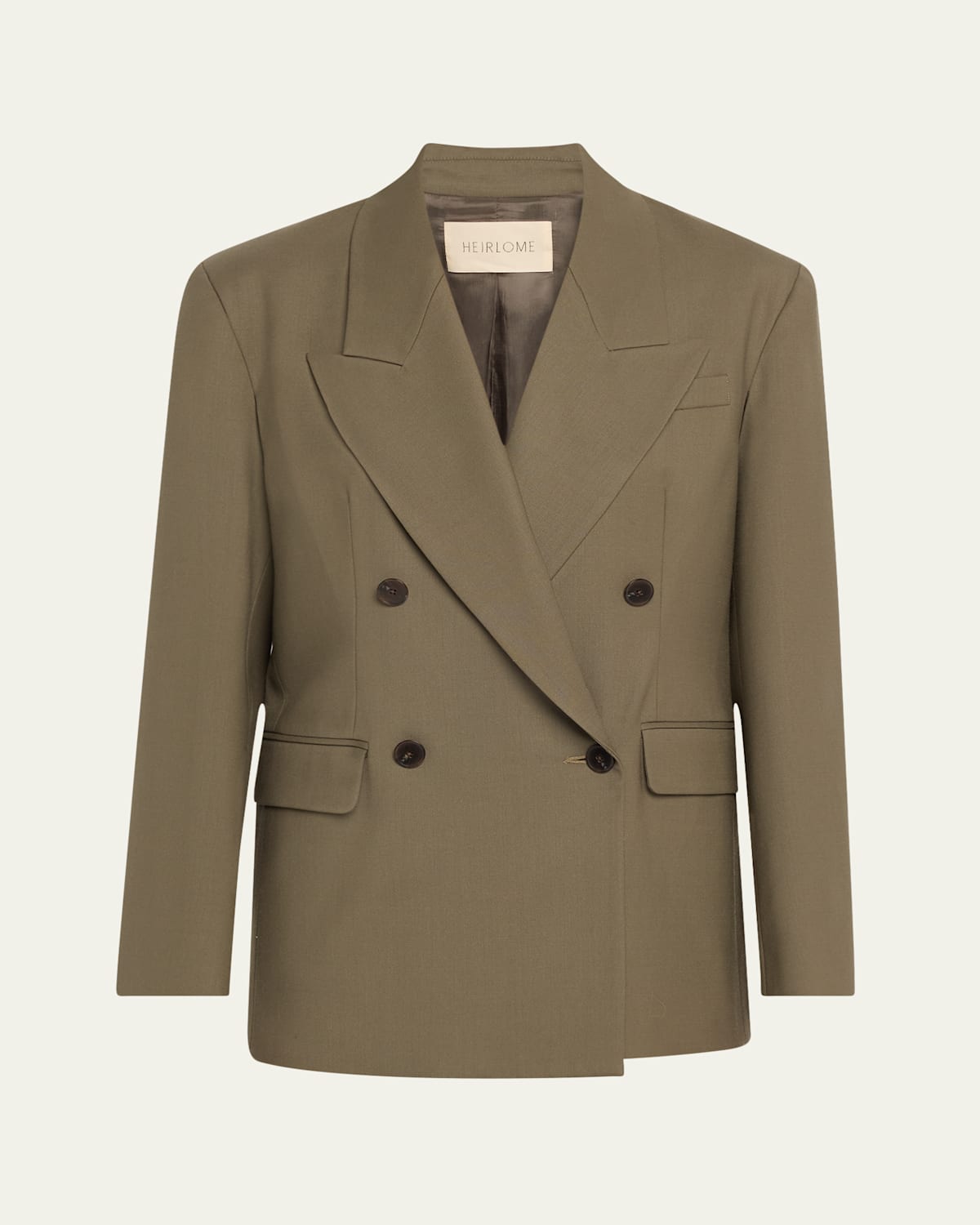 Antonella Double-Breasted Wool Twill Blazer