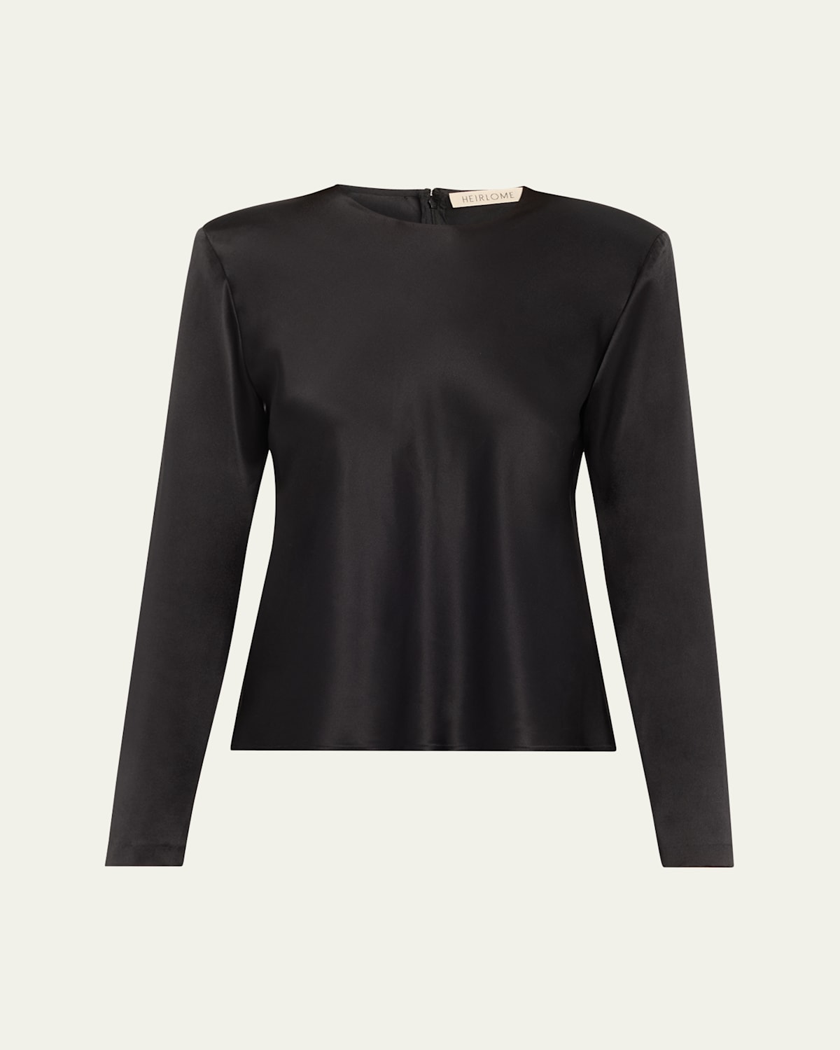 Heirlome Ruth Crewneck Silk Top In Black