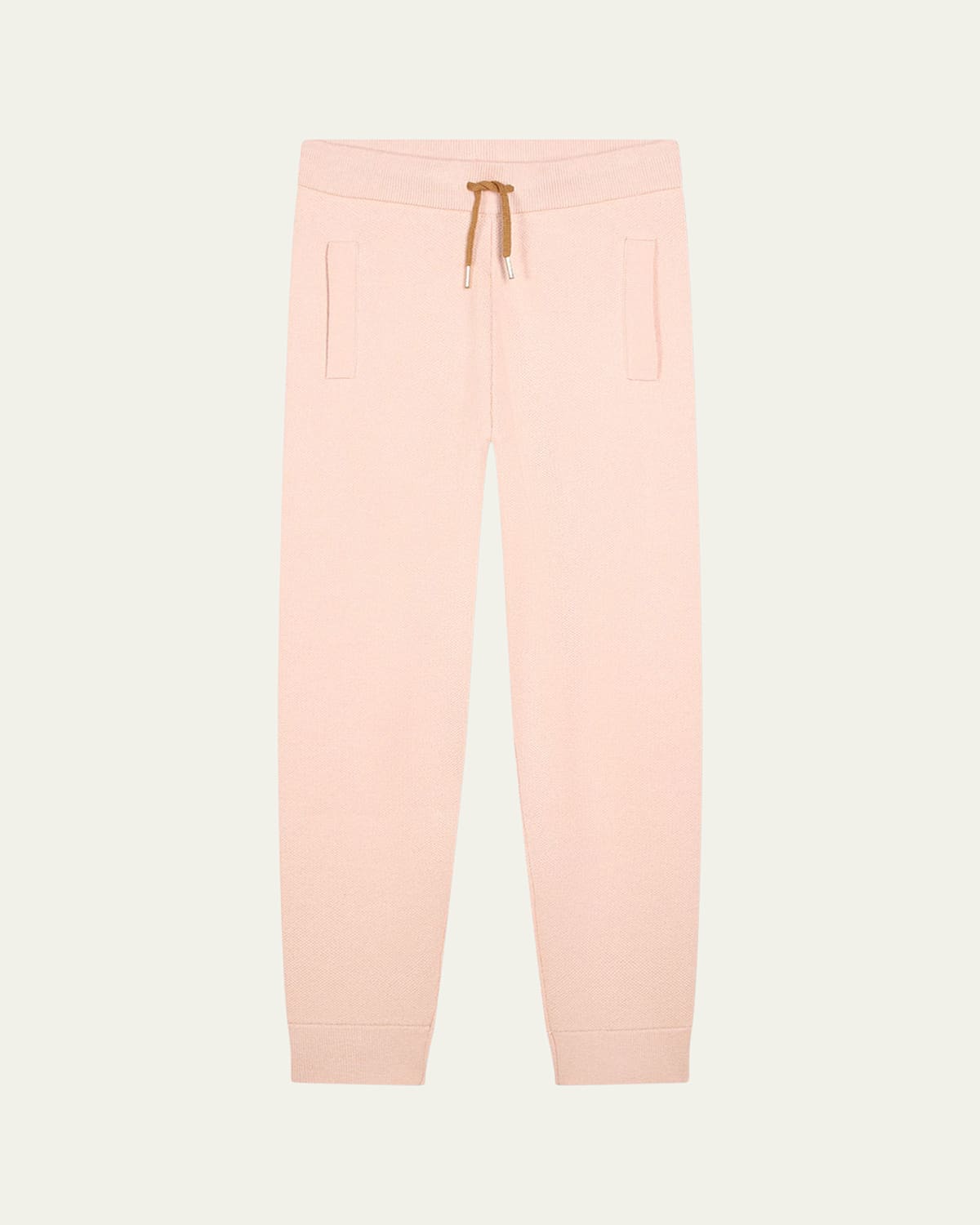 Chloé Drawstring Knit Track Pants In Pink  Washed Pink