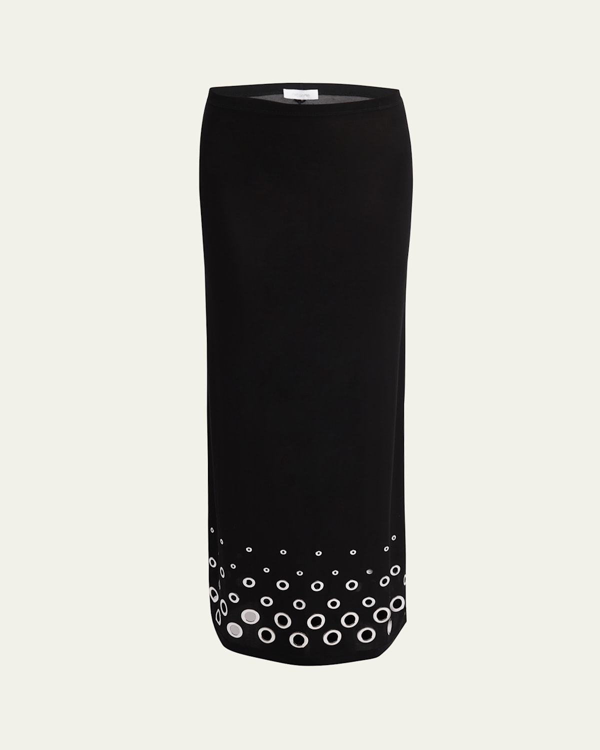 Shop Rabanne Grommet Maxi Skirt In Black