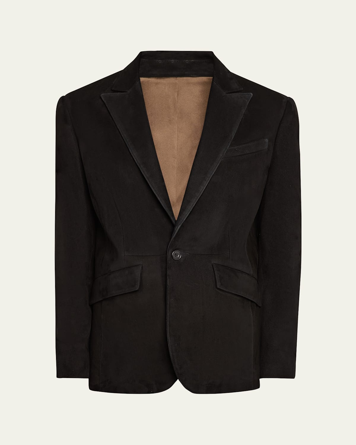 Men's Leather Single-Breasted Dinner Jacket