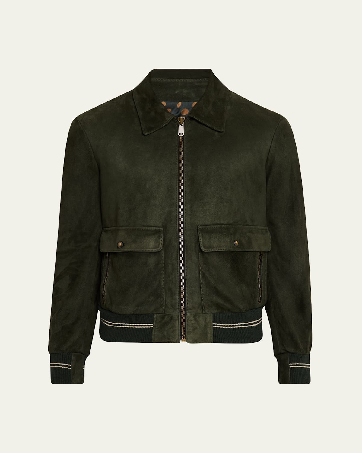 Men's Noone Suede Bomber Jacket