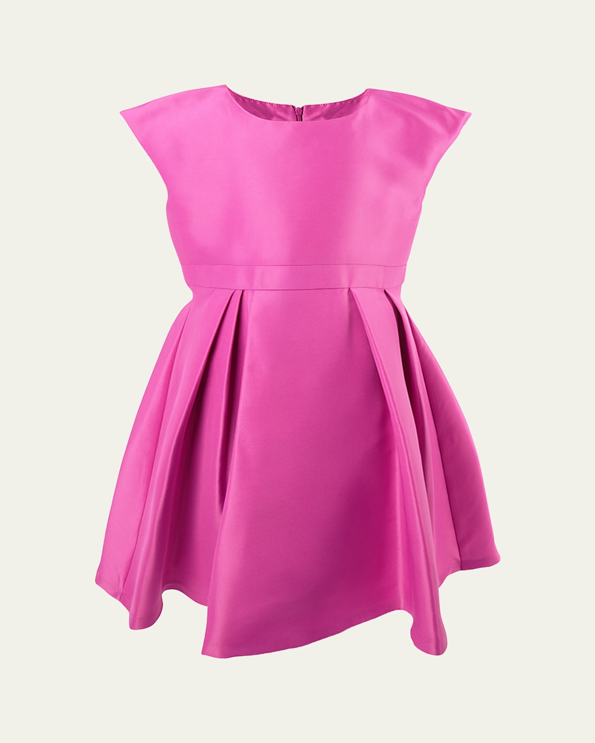 Mama Luma Girl's Elegant Glow Pleated Dress In Mulberry