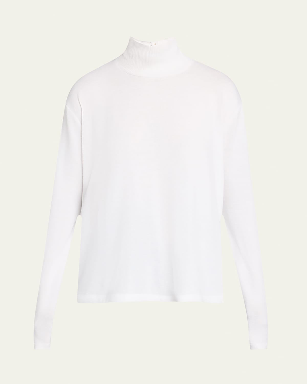 Rag & Bone The Knit Boxy Turtleneck Top In White