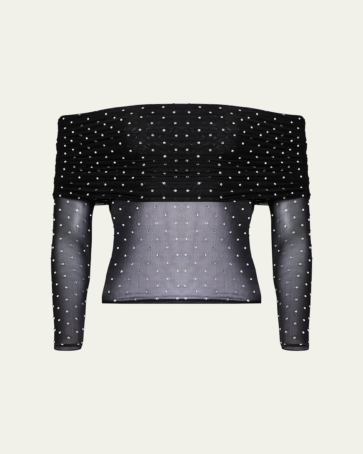 Oriana Off-The-Shoulder Mesh Top