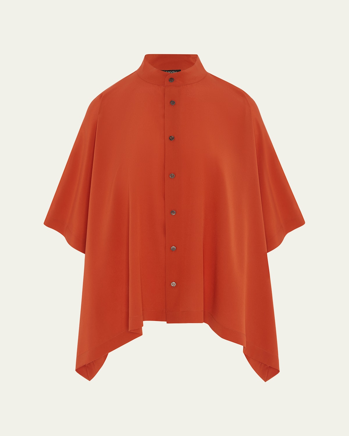 ESKANDAR COLLARLESS LONGER BACK KAFTAN SHIRT (MID PLUS LENGTH) 