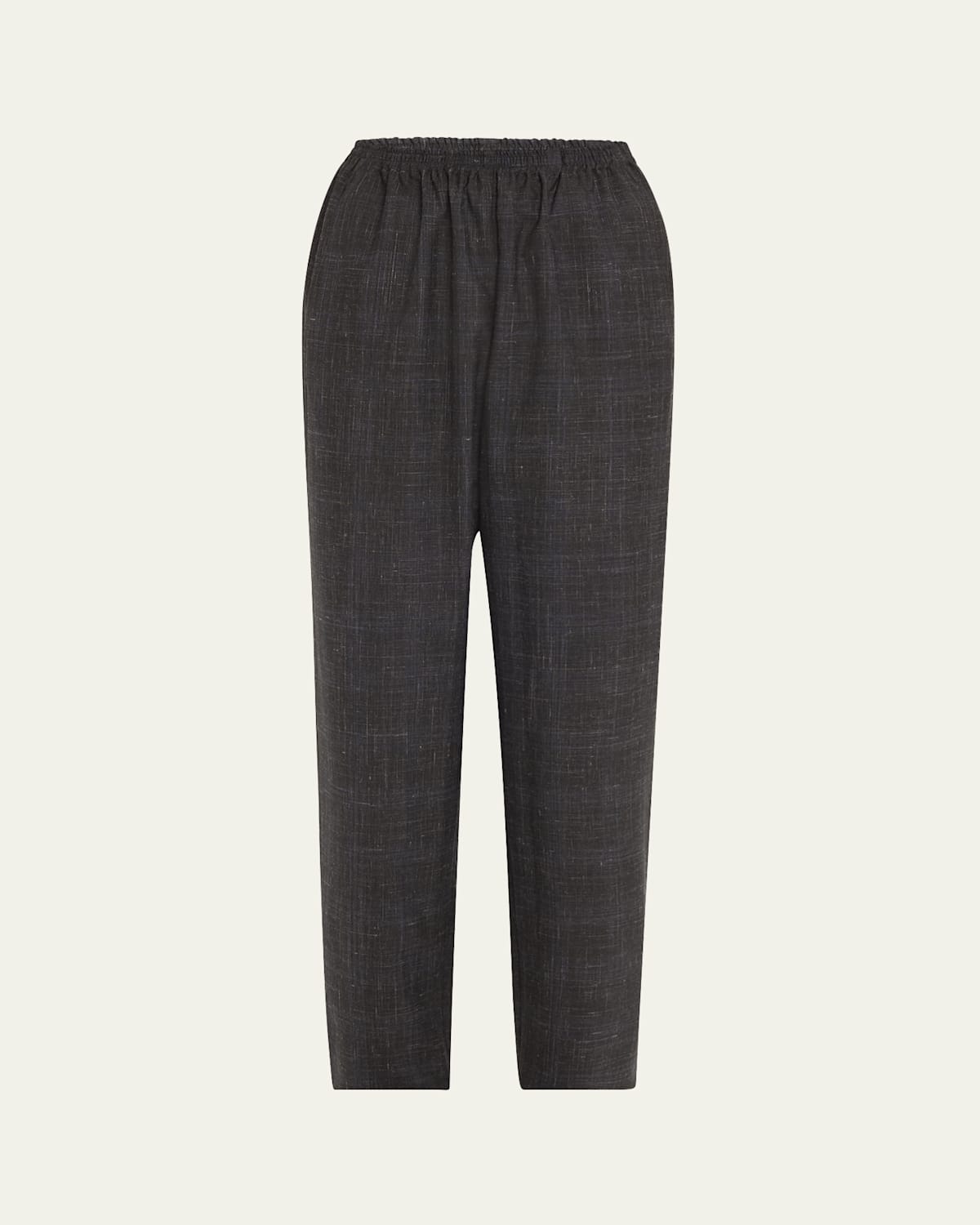 Eskandar Side-insert Tapered Regular Trousers In Charcoal