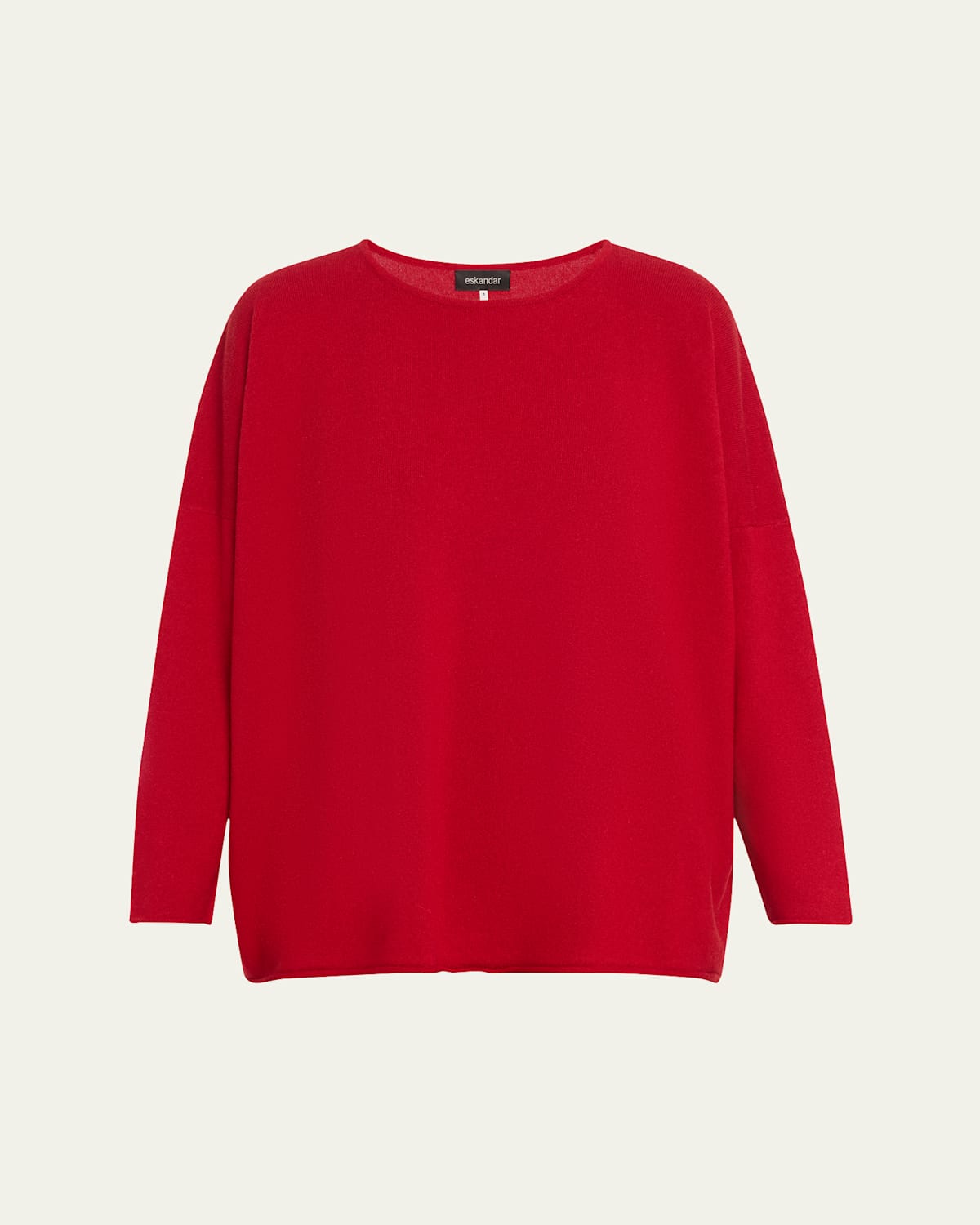 Slim Sleeve Raw Edge Bateau Neck (Mid Plus Length)