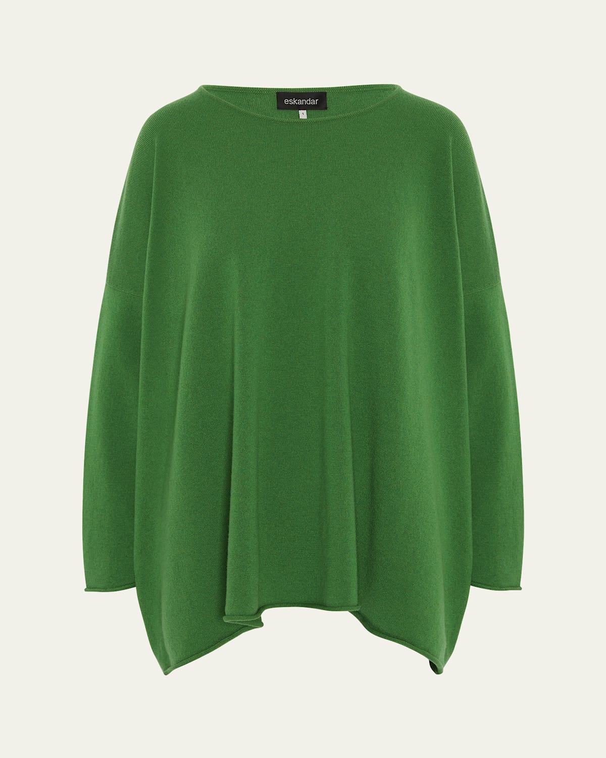 A-Line Bateau Neck Sweater (Long Length)