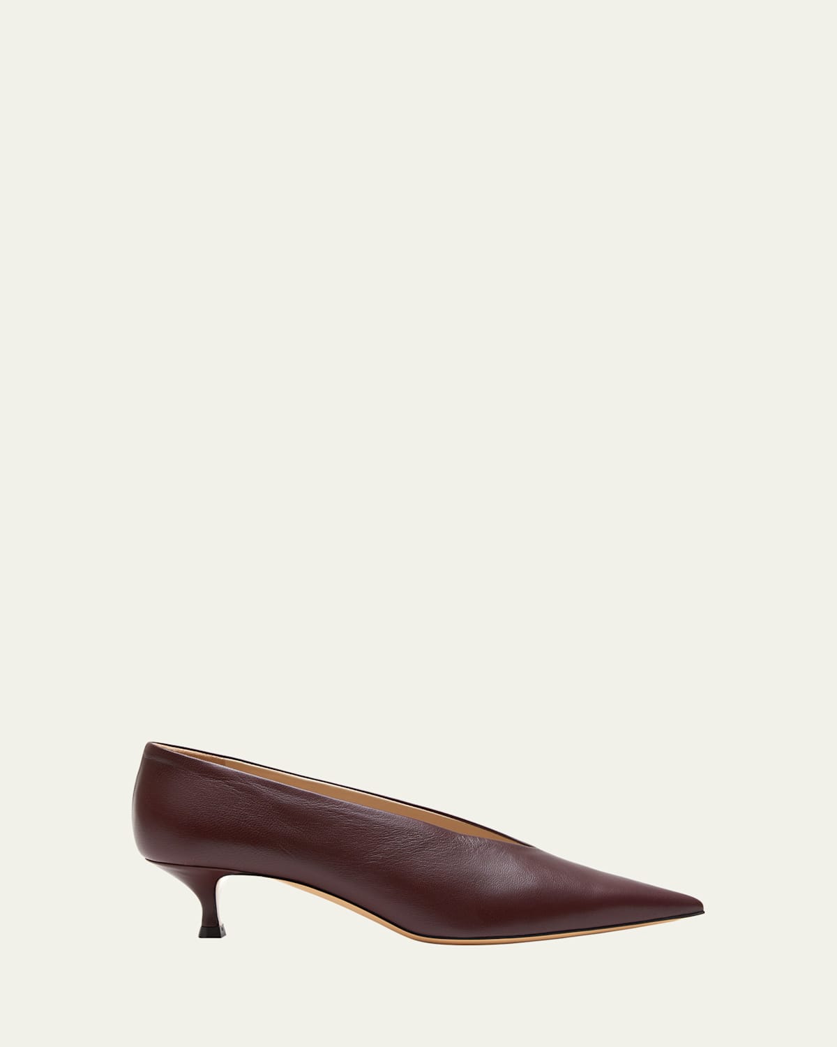 Le Monde Beryl Patent Leather Babouche Pumps 35 In Oxblood