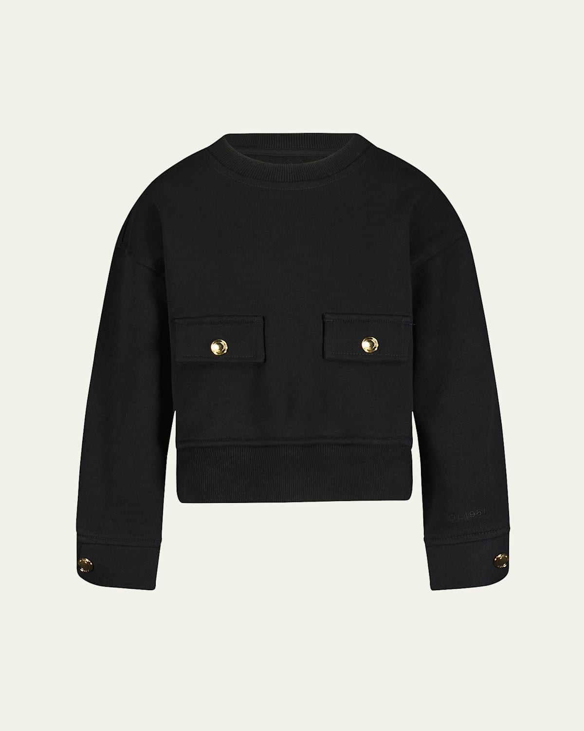 Girl's Edie Cropped French Terry Sweatshirt, Size S-L