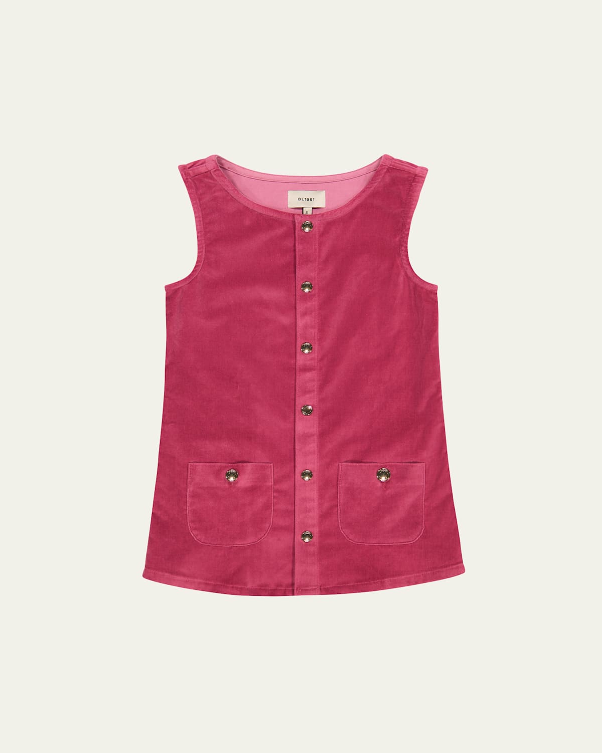 Girl's Hana Velvet Pinafore Dress, Size 2-6X