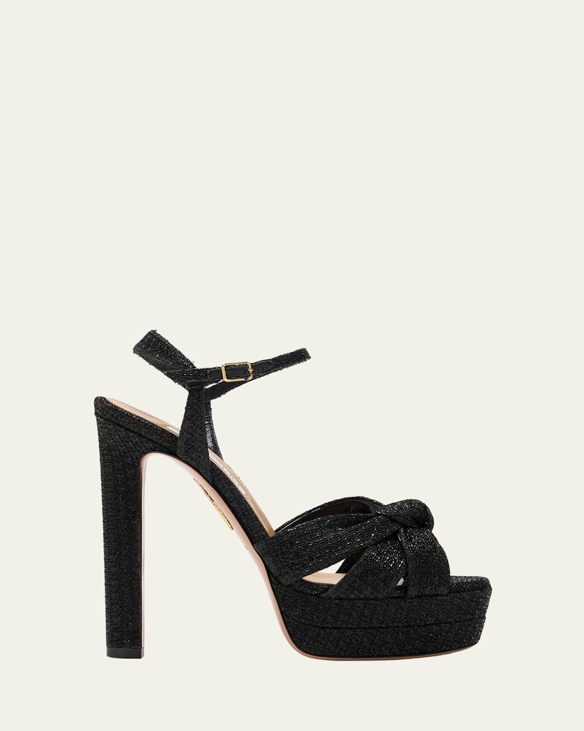 Nina Metallic Tweed Platform Sandals