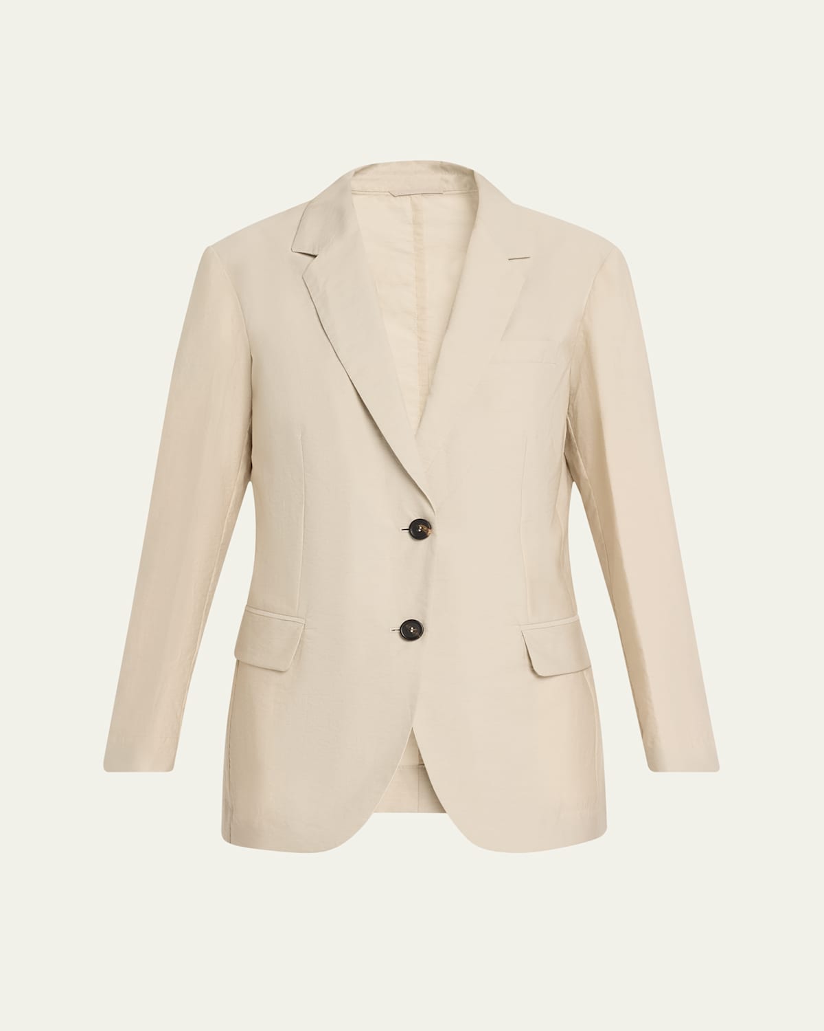 Brunello Cucinelli Techno Cotton Popeline Deconstructed Blazer In Quarzo