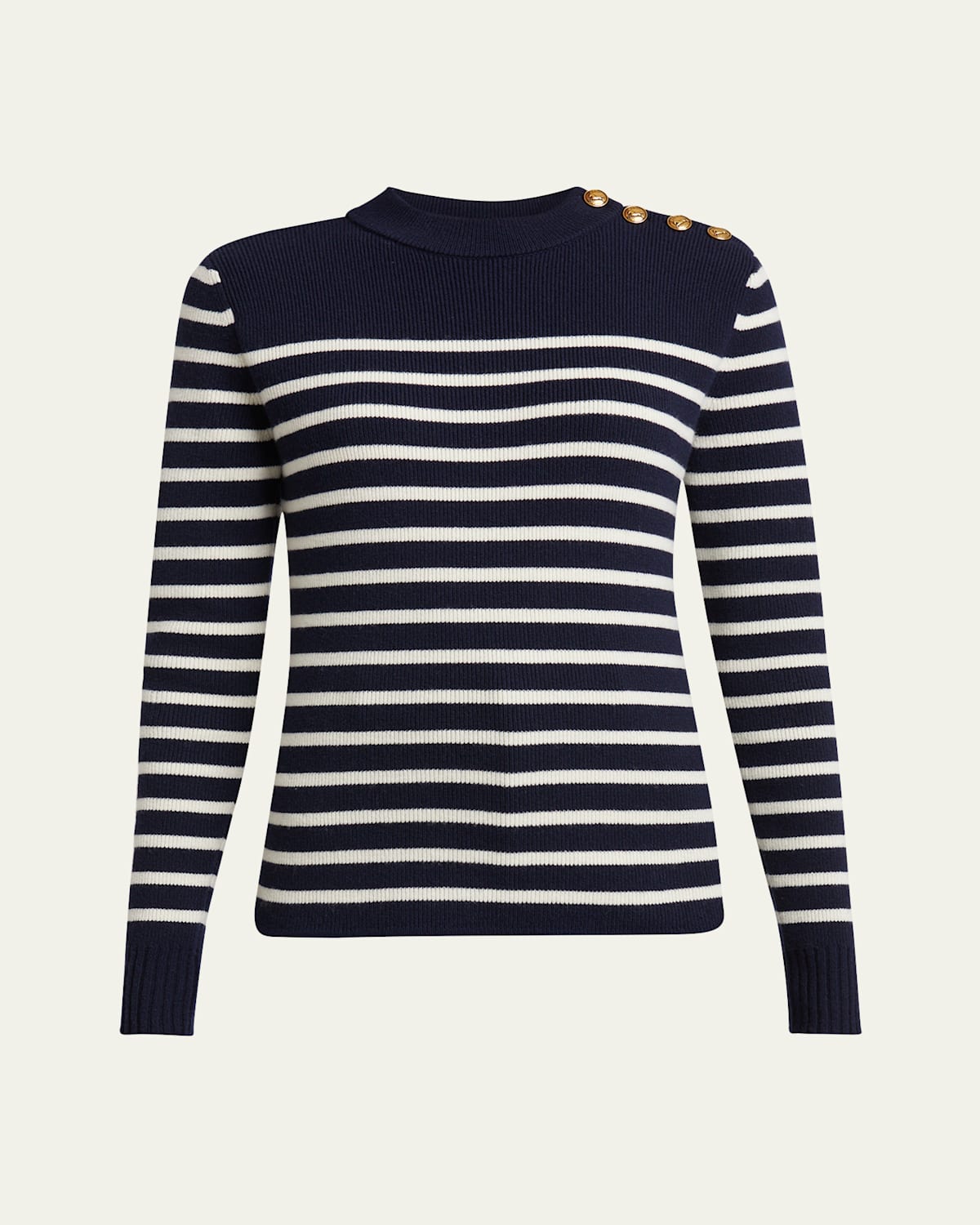 Chloé Striped Sweater In Blue White