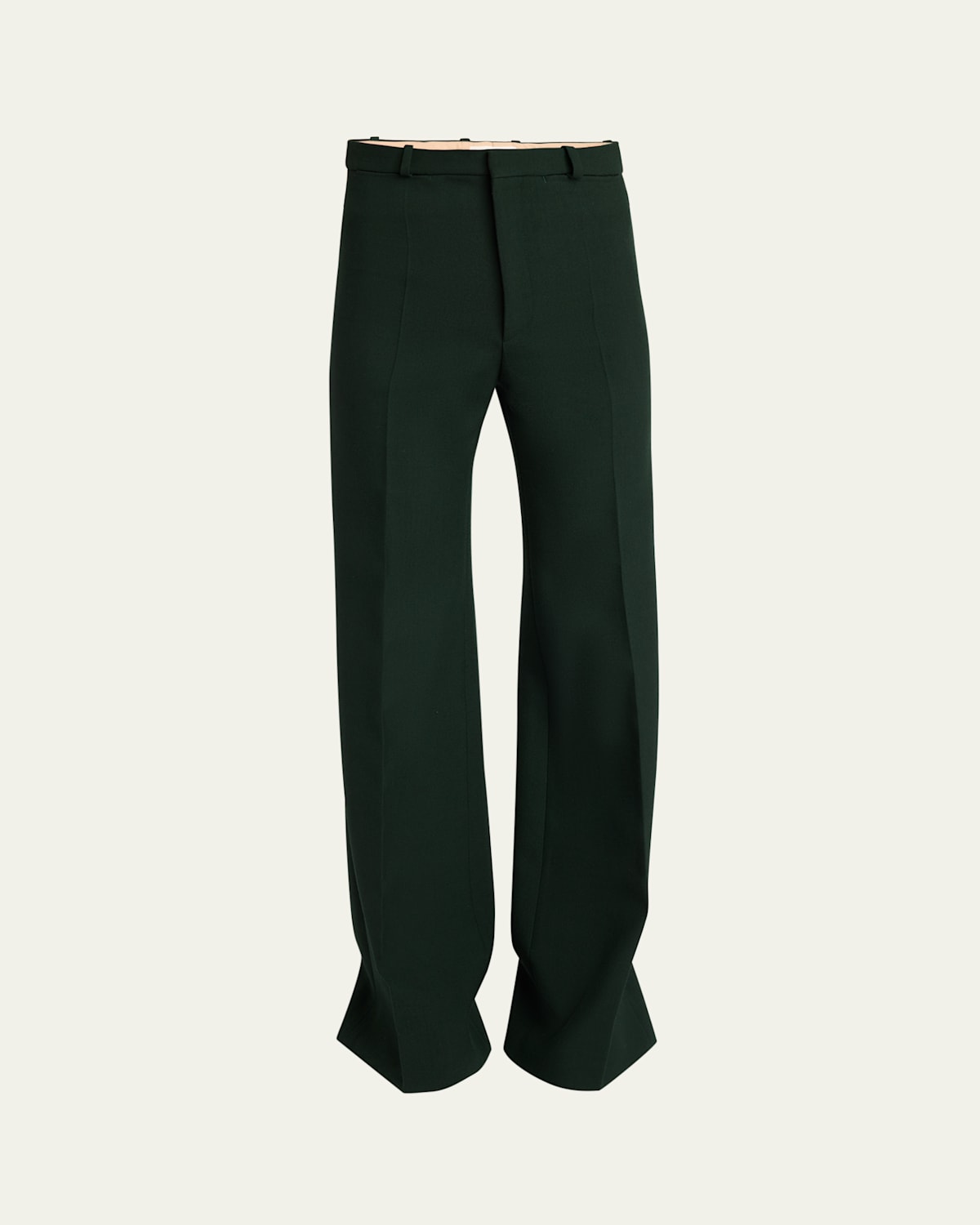 Wool Crepe Wide-Leg Trousers
