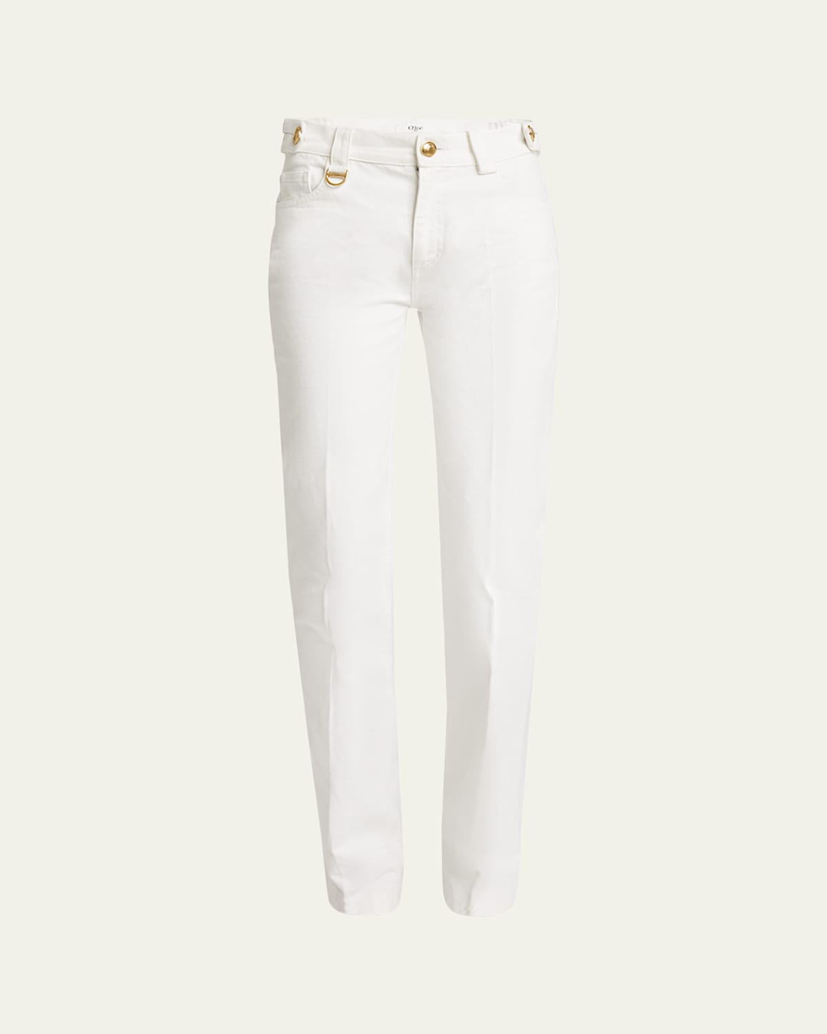 Chloé Chloã‰ Straight Jeans In Iconic Milk