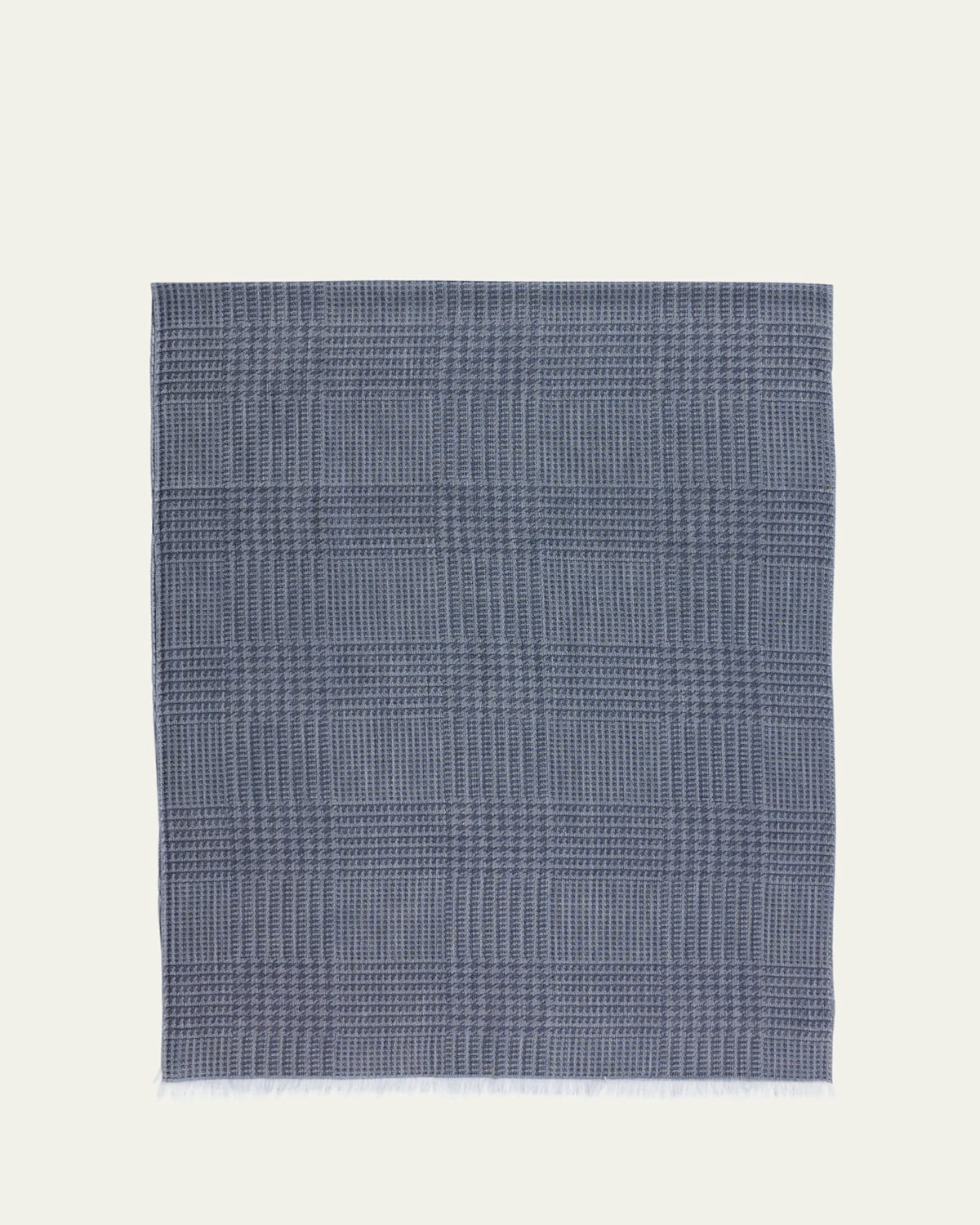 Men's Cashmere Tonal Check Scarf