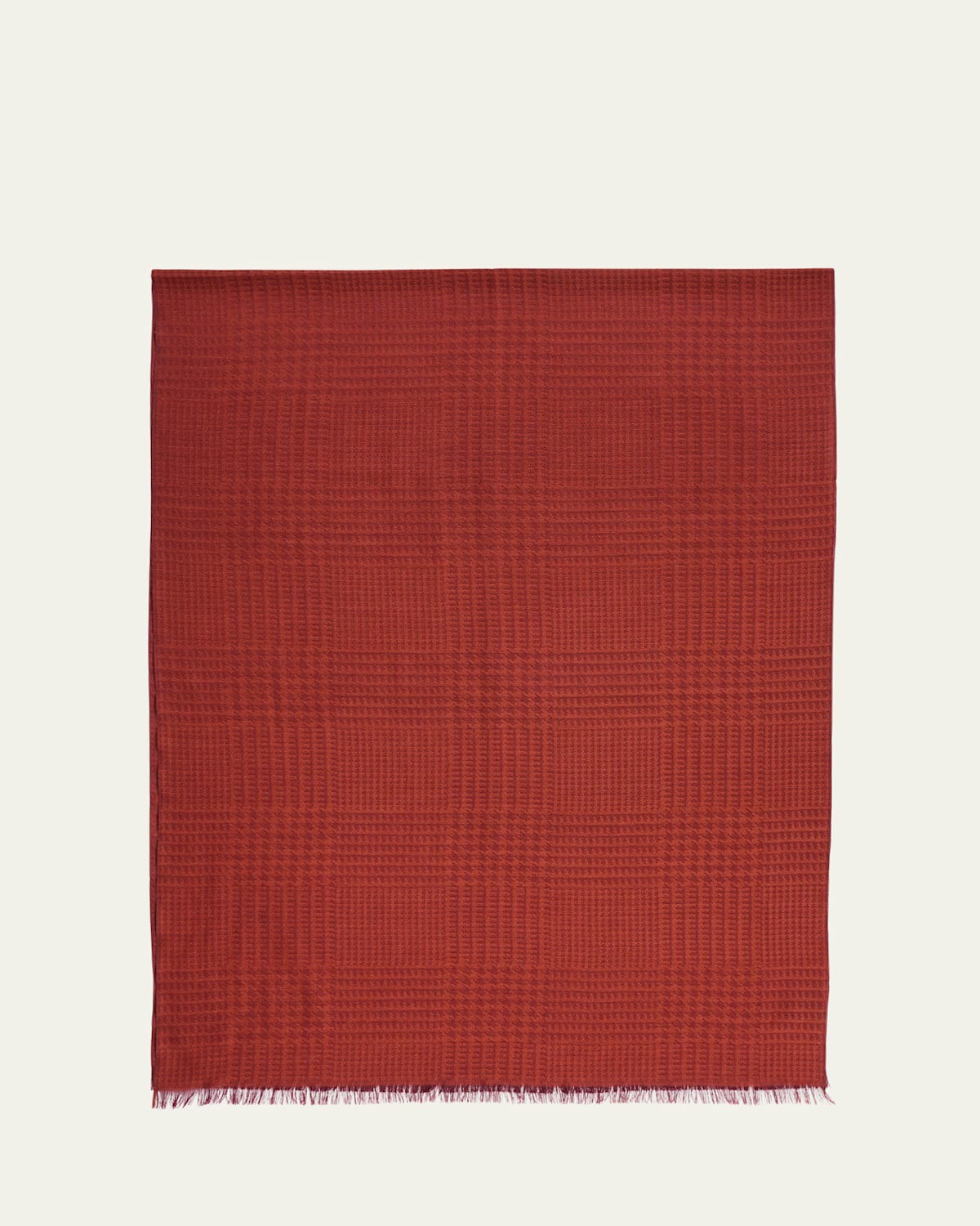 Men's Cashmere Tonal Check Scarf