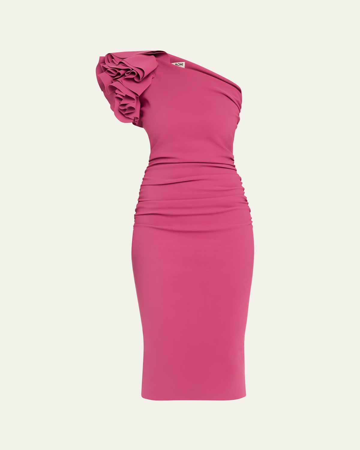 Katika Strapless Draped Column Gown