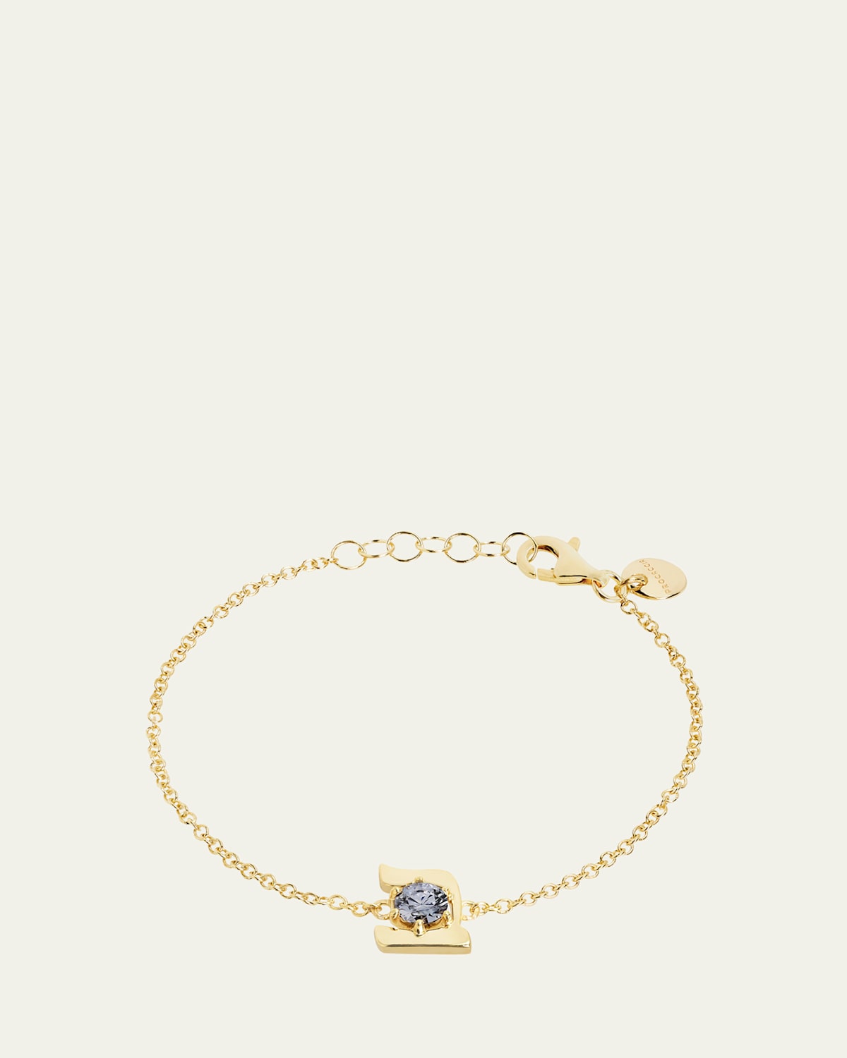 18K Gold Hebrew BET Initial Bracelet