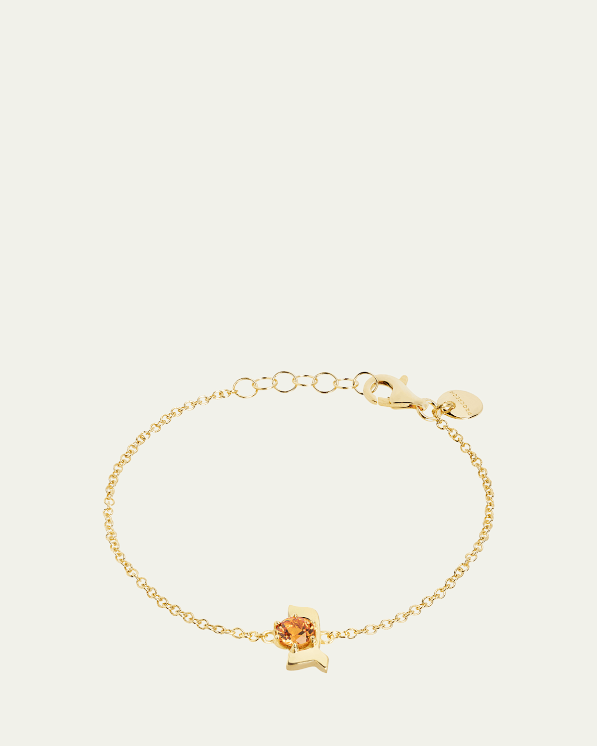 18K Gold Hebrew GIMEL Initial Bracelet