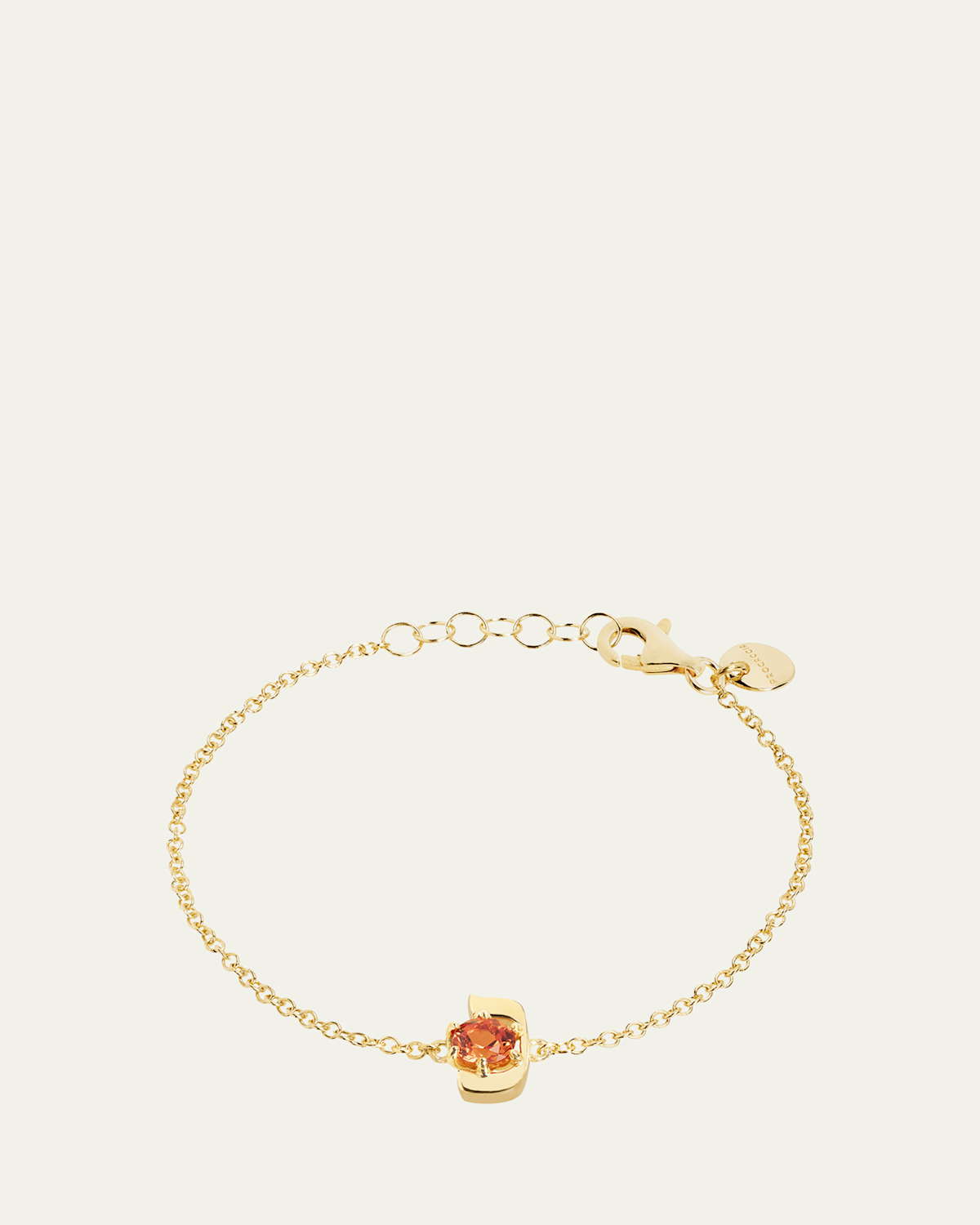 18K Gold Hebrew NUN Initial Bracelet