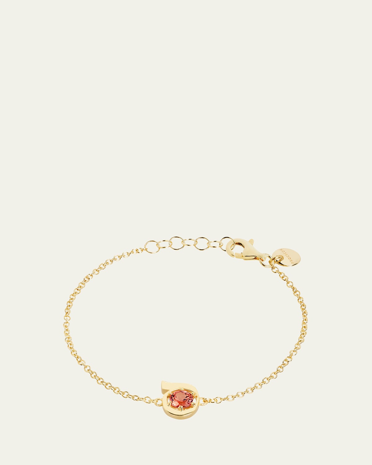 18K Gold Hebrew SAMECH Initial Bracelet