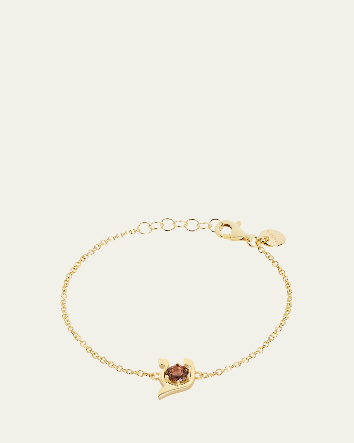 18K Gold Hebrew AYN Initial Bracelet
