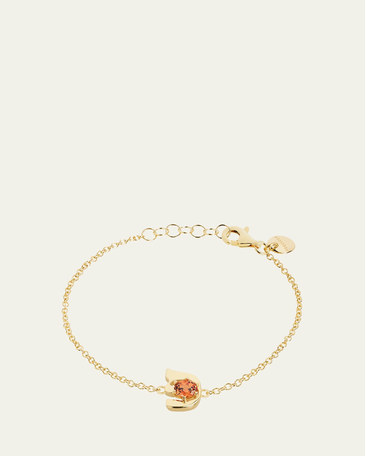 18K Gold Hebrew PEH Initial Bracelet