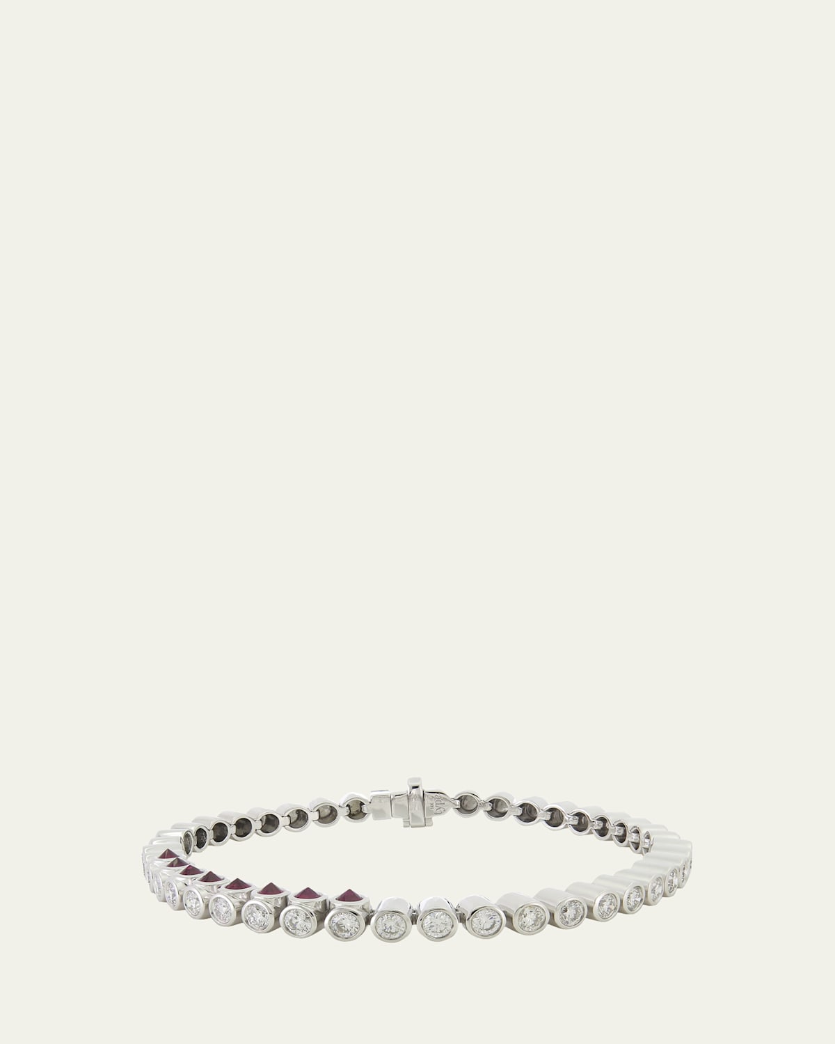 Leggo Sideway Ruby and Diamond Tennis Bracelet